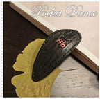 Handmade Leather Ladybug and Hummingbird Hair Clip: Black Red Hairclip Barrette, Daughter Gift