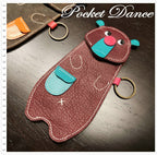 Handmade Leather Bear Coin Purse: Kids Pencil Case, Small Wallet