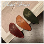 Handmade Butterfly Leather Hair Barrette: Large Hair Clip