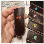 Ladybug Leather Scissor Sheath: Handmade Snips Protector