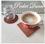 Handmade Leather Stroopwafel Coaster: Coffee Lover Gift