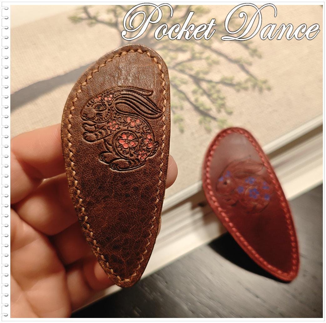 Rabbit Leather Hair Barrette: Large Hair Clip, Mother Daughter Gift
