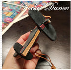 Handmade Leather Airplane Toy: Unique Red Aircraft Gift