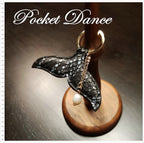 Leather Mermaid Tail Keychain: Pearl Charm Key Fob
