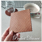 Handmade Leather Stroopwafel Coaster: Coffee Lover Gift
