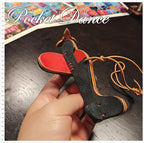 Handmade Leather Airplane Toy: Unique Red Aircraft Gift