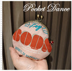 Handmade Pink Kisslock Coin Purse & Pouch, Small Bag for Cash Coin Card Ticket Organizer, Unique gift for her