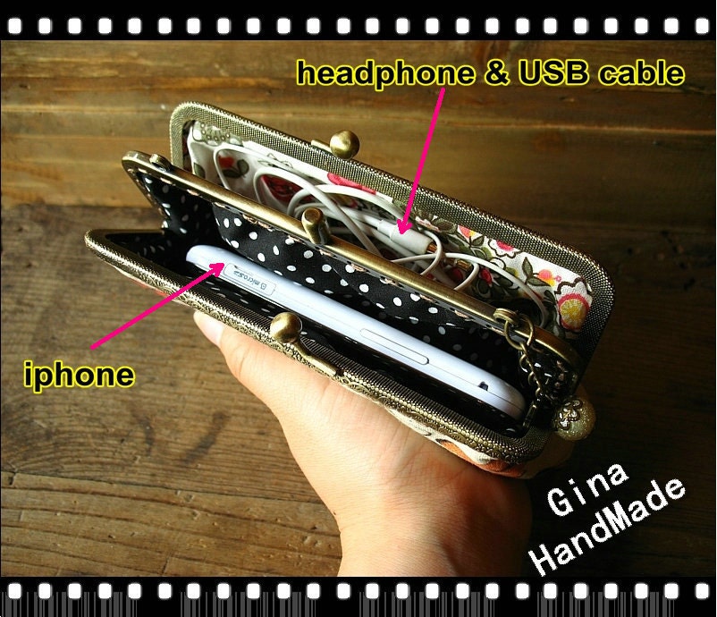 Handmade Patchwork Kiss Lock Clutch: Floral Coin Purse Wallet