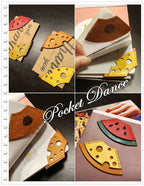 Handmade Leather Cheese Corner Bookmark: Booklover Gift