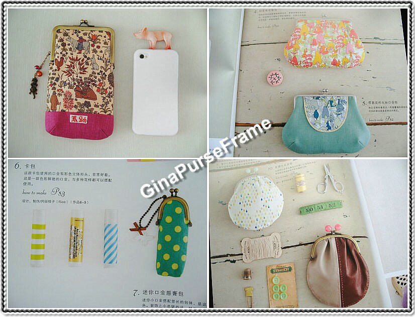 Tutorial Book (Variety of frame purse)  35themes metal frame purses With 1:1scale  patterns