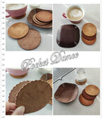 Handmade Leather Cookie Coaster Set, Unique Coffee Lover Gift