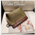 Green Leather Squeeze Coin Purse: Handmade Flex Frame Change Pouch