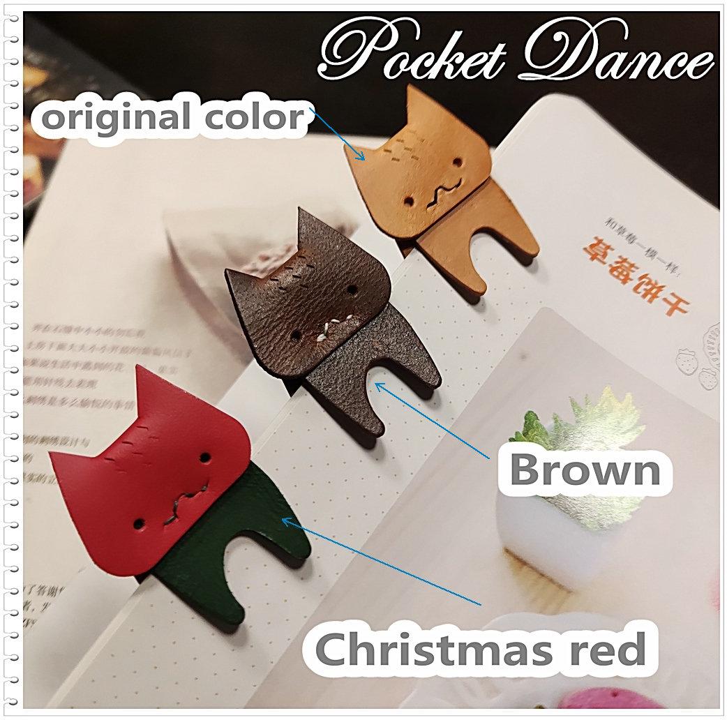 Handmade Leather Cat Bookmark, Corner Page Keeper