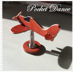 Handmade Leather Airplane Toy: Unique Red Aircraft Gift