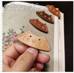Handmade Leather Cat Corner Bookmark: Gift for Booklovers