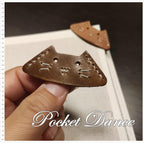 Handmade Leather Cat Corner Bookmark: Gift for Booklovers