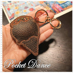 Leather Ice Cream Keychain: Handmade Bag Charm