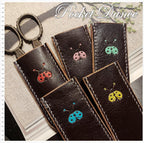 Ladybug Leather Scissor Sheath: Handmade Snips Protector