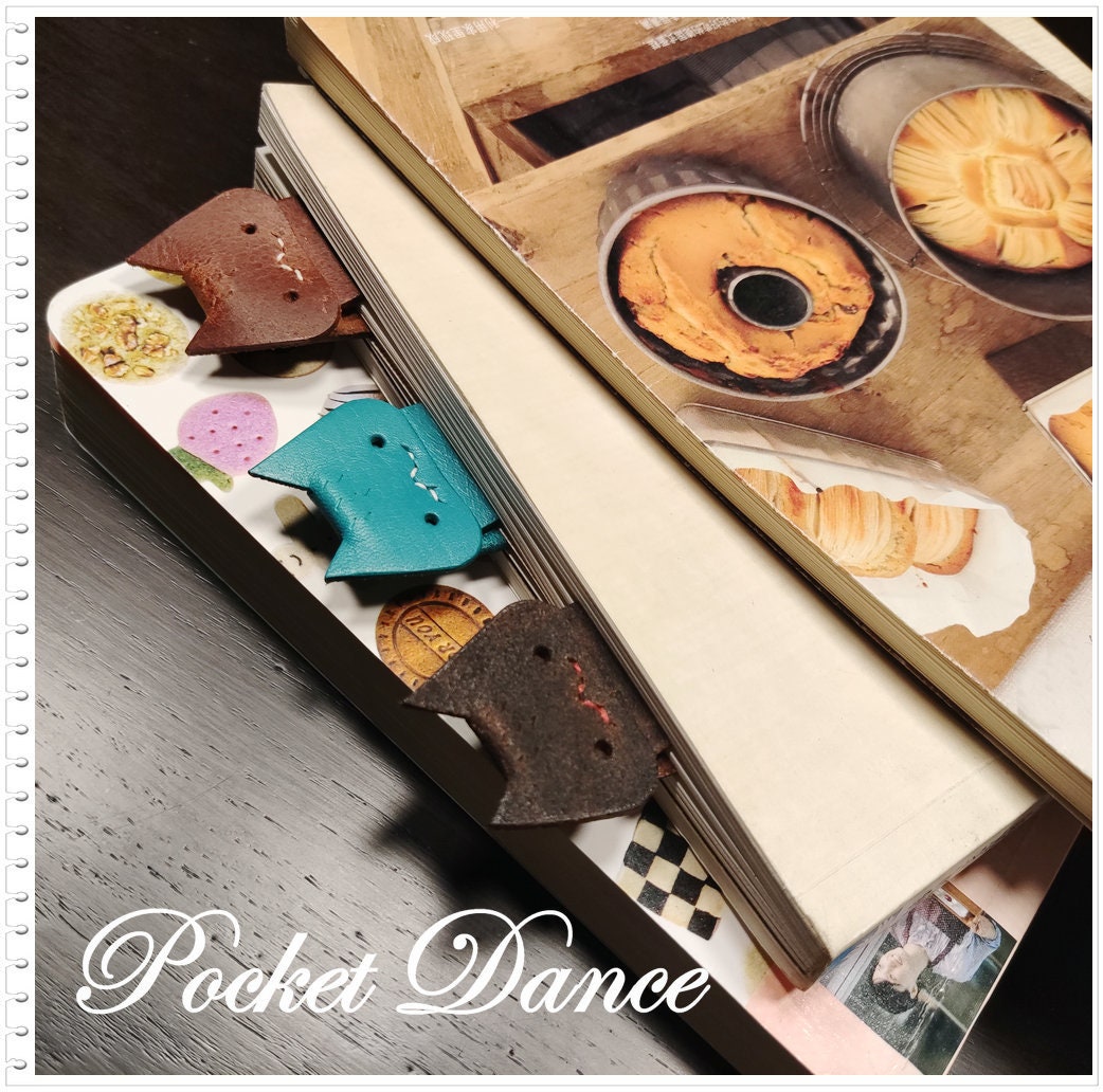 Handmade Leather Cat Bookmark - Cute Booklover Gift