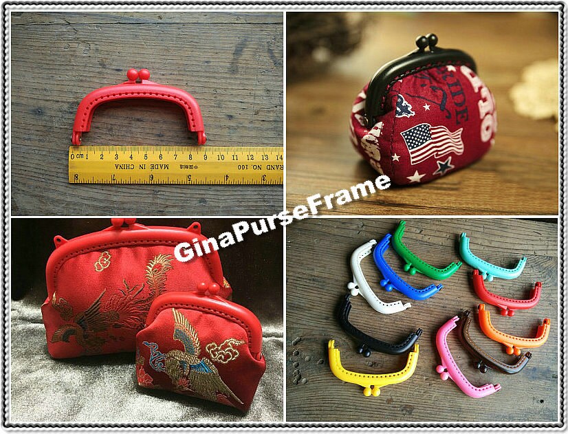 Candy Color Plastic Purse Frame: 9cm Kiss Lock, Jelly Clip (10pcs)