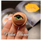 Handmade Leather Eyeball Brooch: Horror Monster Pin Pendant