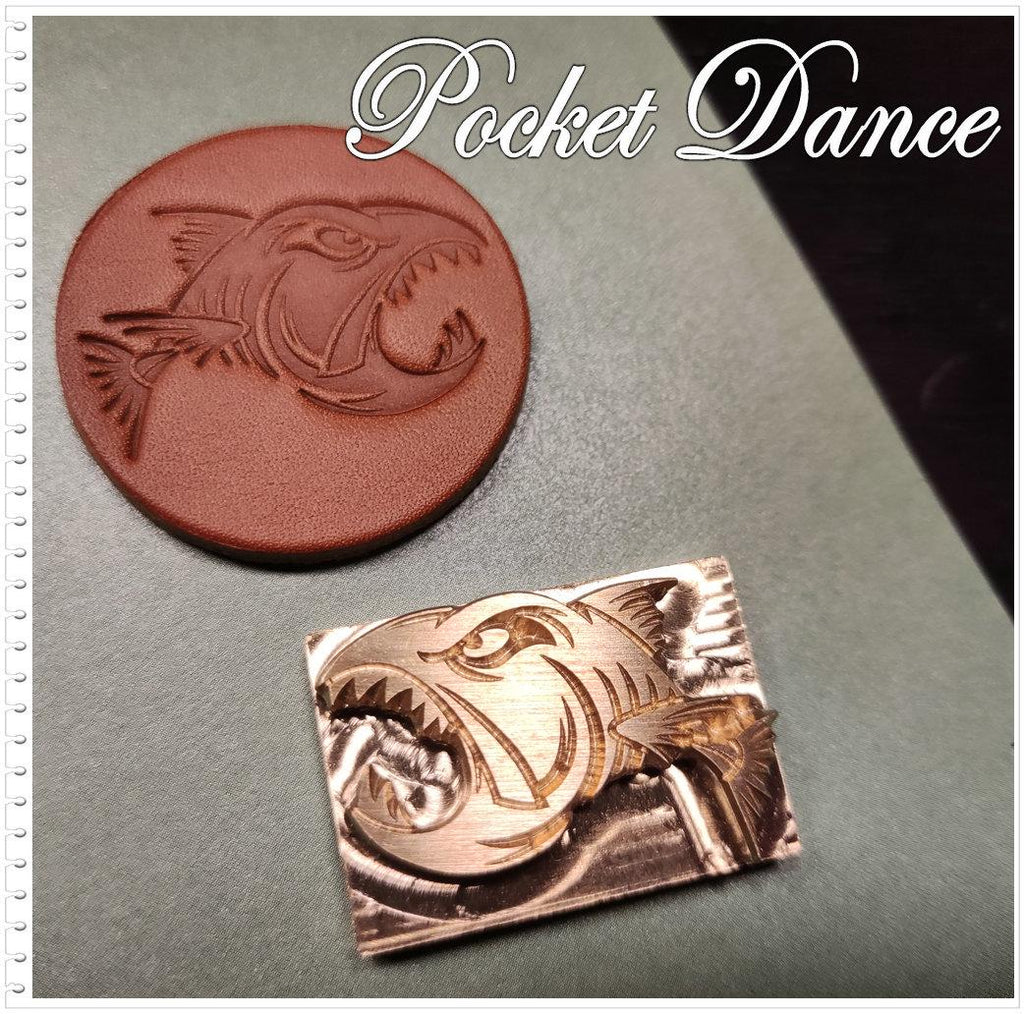Fish Brass Stamp Tool: Leather & Wood Embossing (3cm)