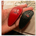 Handmade Leather Ladybug and Hummingbird Hair Clip: Black Red Hairclip Barrette, Daughter Gift