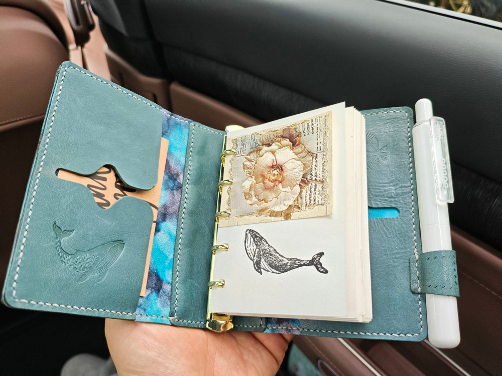 Handmade Leather Pocket Planner Binder M5